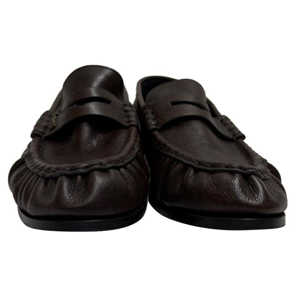 Saint Laurent Le Loafer Penny Loafers in Brown Leather - Picture 4 of 12